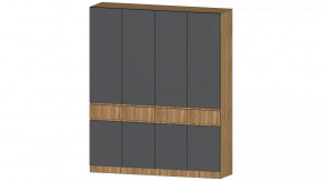 Ленора Шкаф 4х ств. Дуб вотан/Графит в Ноябрьске - noyabrsk.mebel-tymen.ru | фото