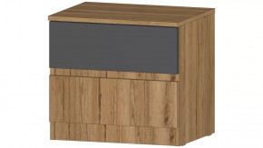 Ленора Тумба прикроватная Дуб вотан/Графит в Ноябрьске - noyabrsk.mebel-tymen.ru | фото