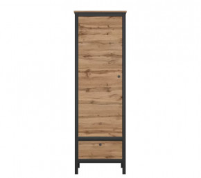 LOFT шкаф REG1D1S (Дуб вотан/Черный) в Ноябрьске - noyabrsk.mebel-tymen.ru | фото