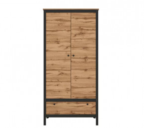 LOFT шкаф SZF2D1S (Дуб вотан/Черный) в Ноябрьске - noyabrsk.mebel-tymen.ru | фото