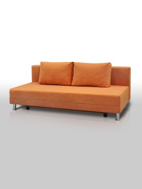 Диван Комфорт Лайт без подлокотников 2 подушки апельсин в Ноябрьске - noyabrsk.mebel-tymen.ru | фото