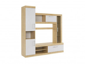 Мини-стенка Макси дуб сонома/белое дерево в Ноябрьске - noyabrsk.mebel-tymen.ru | фото