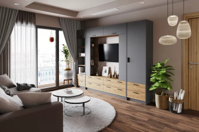 Модульная гостиная Оттавия Антрацит в Ноябрьске - noyabrsk.mebel-tymen.ru | фото