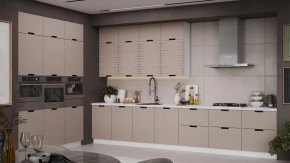 Модульная кухня «Гренада» Белый, Холст латте в Ноябрьске - noyabrsk.mebel-tymen.ru | фото