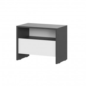 Модульная система "Дольче" Тумба прикроватная Графит / белый в Ноябрьске - noyabrsk.mebel-tymen.ru | фото
