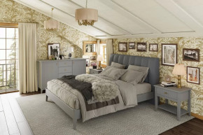Модульная спальня Никеа Серый шифер/Лак Антрацит в Ноябрьске - noyabrsk.mebel-tymen.ru | фото