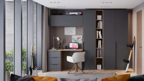 Набор детской мебели «Порто» №3 Яблоня Беллуно, Графит софт в Ноябрьске - noyabrsk.mebel-tymen.ru | фото