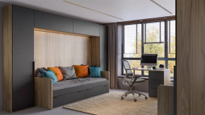 Набор детской мебели «Порто» №4 Яблоня Беллуно, Графит софт в Ноябрьске - noyabrsk.mebel-tymen.ru | фото