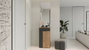 Набор мебели для прихожей стандартный «Асти»  Дуб крафт золотой/Антрацит в Ноябрьске - noyabrsk.mebel-tymen.ru | фото