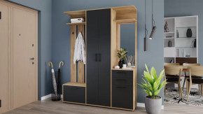 Набор мебели для прихожей «Витра» Тип 2 Дуб Крафт золотой, Антрацит в Ноябрьске - noyabrsk.mebel-tymen.ru | фото