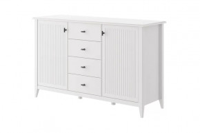 Никеа Комод 4 ящика 2 двери Белый в Ноябрьске - noyabrsk.mebel-tymen.ru | фото