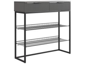 Обувница Классная 1 графит/графит матовый/черный муар в Ноябрьске - noyabrsk.mebel-tymen.ru | фото