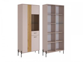 Шкаф двухдверный (со стеклом) Доминика в Ноябрьске - noyabrsk.mebel-tymen.ru | фото