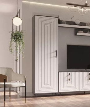 Пенал Квадро М-2 серый графит/софт вайт в Ноябрьске - noyabrsk.mebel-tymen.ru | фото