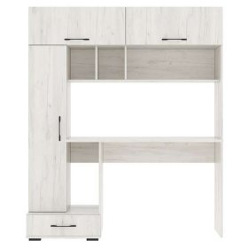 Стол компьютерный "ПКС- 1" (ш1500*г570*в1800мм), ЛДСП дуб крафт белый (Памир) в Ноябрьске - noyabrsk.mebel-tymen.ru | фото