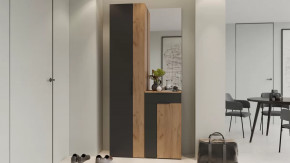 Прихожая «Асти» № 2 Дуб крафт золотой/Антрацит в Ноябрьске - noyabrsk.mebel-tymen.ru | фото