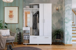 Прихожая Барселона-2 белый рамух в Ноябрьске - noyabrsk.mebel-tymen.ru | фото