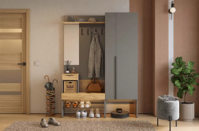 Прихожая Баско К2 графит/дуб крафт золотой в Ноябрьске - noyabrsk.mebel-tymen.ru | фото