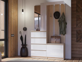 Прихожая Челси сонома-белый в Ноябрьске - noyabrsk.mebel-tymen.ru | фото