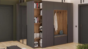 Прихожая «Порто» № 5 Яблоня Беллуно, Графит софт в Ноябрьске - noyabrsk.mebel-tymen.ru | фото