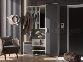 Прихожая Визит Графит/Дуб Крафт Белый в Ноябрьске - noyabrsk.mebel-tymen.ru | фото