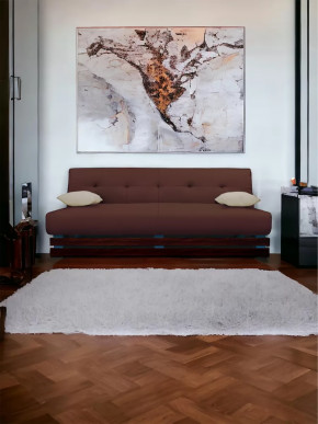 Прямой диван манго 1 Нео Шоколад/Подушки Нео Латте в Ноябрьске - noyabrsk.mebel-tymen.ru | фото