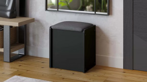 Пуф Бостон Антрацит/Велюр серый в Ноябрьске - noyabrsk.mebel-tymen.ru | фото