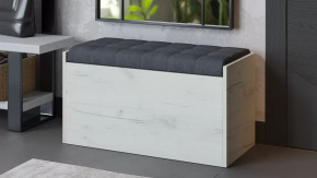 Пуф «Форест» Исп. 2 Дуб крафт белый, Велюр Серый в Ноябрьске - noyabrsk.mebel-tymen.ru | фото