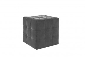 Пуф Рубик 2 графит (велюр) в Ноябрьске - noyabrsk.mebel-tymen.ru | фото
