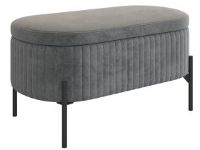 Пуф Винни графит (велюр) в Ноябрьске - noyabrsk.mebel-tymen.ru | фото