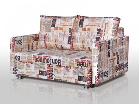 Диван Реал 140 с подлокотниками Газета в Ноябрьске - noyabrsk.mebel-tymen.ru | фото