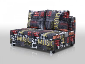 Диван Реал 120 без подлокотников мюзик графит в Ноябрьске - noyabrsk.mebel-tymen.ru | фото