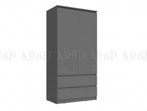 Шкаф 2-х створчатый Челси Графит в Ноябрьске - noyabrsk.mebel-tymen.ru | фото