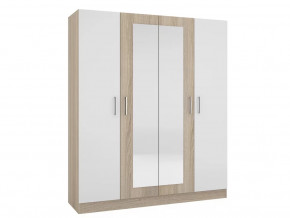 Шкаф четырехстворчатый Леси Сонома-Белый в Ноябрьске - noyabrsk.mebel-tymen.ru | фото