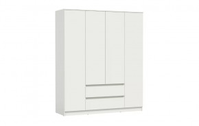 Шкаф для одежды 82.01 Берген (4-х дв.) (ЛДСП Белый) в Ноябрьске - noyabrsk.mebel-tymen.ru | фото