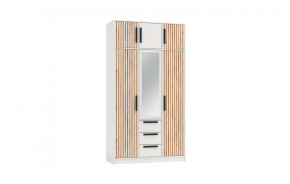 Шкаф для одежды 83.08 Вегас (3-х дв.) с зеркалом (ЛДСП Белый) в Ноябрьске - noyabrsk.mebel-tymen.ru | фото