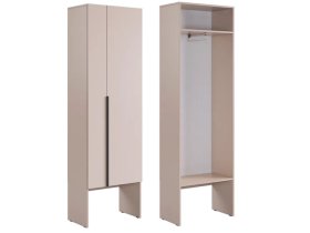 Шкаф двухдверный L600 Баско кашемир в Ноябрьске - noyabrsk.mebel-tymen.ru | фото