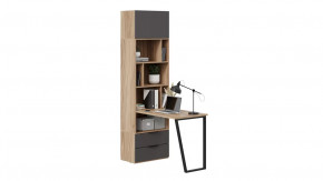 Шкаф комбинированный (366) со столом «Порто» Исп.2 Яблоня Беллуно, Графит софт в Ноябрьске - noyabrsk.mebel-tymen.ru | фото