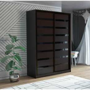 Шкаф-купе ПШ-2.9 1500 Вставка МДФ/стекло Венге в Ноябрьске - noyabrsk.mebel-tymen.ru | фото