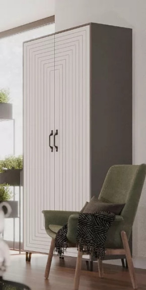 Шкаф Квадро М-3 двухдверный, серый графит/софт вайт в Ноябрьске - noyabrsk.mebel-tymen.ru | фото