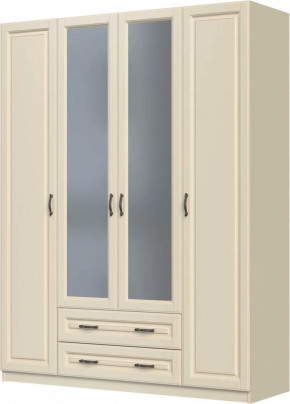 Шкаф ШР-4 "Кантри" 2 зеркала, слоновая кость в Ноябрьске - noyabrsk.mebel-tymen.ru | фото