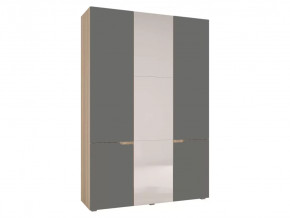 Шкаф трехстворчатый Анталия Сонома-Графит софт в Ноябрьске - noyabrsk.mebel-tymen.ru | фото