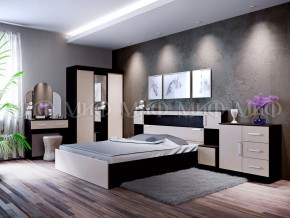 Спальный гарнитур Басямиф, дуб беленый/венге в Ноябрьске - noyabrsk.mebel-tymen.ru | фото