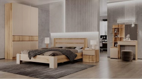 Спальный гарнитур Ленора Дуб вотан/Кашемир в Ноябрьске - noyabrsk.mebel-tymen.ru | фото