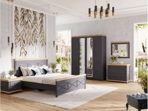 Спальный гарнитур Лиана-1 Дуб Крафт Золотой/Графит в Ноябрьске - noyabrsk.mebel-tymen.ru | фото