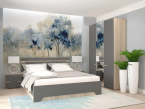 Спальный гарнитур с 3-х створчатым шкафом Анталия Сонома-Графит софт в Ноябрьске - noyabrsk.mebel-tymen.ru | фото