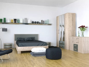 Спальный гарнитур ВЕРСАЛЬ-2 Дуб баррик/Ясень анкор/Белый в Ноябрьске - noyabrsk.mebel-tymen.ru | фото