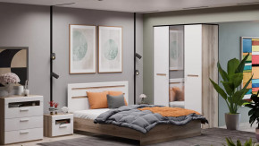 Спальня «Фьюжн» Дуб Делано, Белый глянец в Ноябрьске - noyabrsk.mebel-tymen.ru | фото