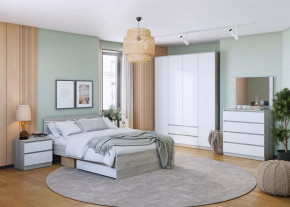 Спальня Лори, набор №ДС-1, дуб серый/белый в Ноябрьске - noyabrsk.mebel-tymen.ru | фото