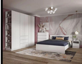 Спальня Мэнкс, набор №1 Белый/графит серый в Ноябрьске - noyabrsk.mebel-tymen.ru | фото